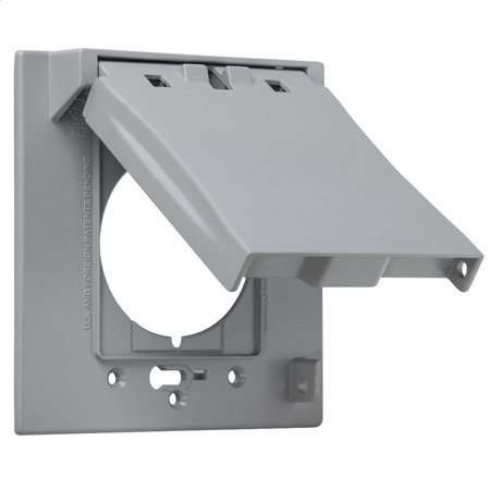 BELL OUTDOOR Electrical Box Cover, Outlet Box, 2 Gangs, Flip and Snap MX2150S